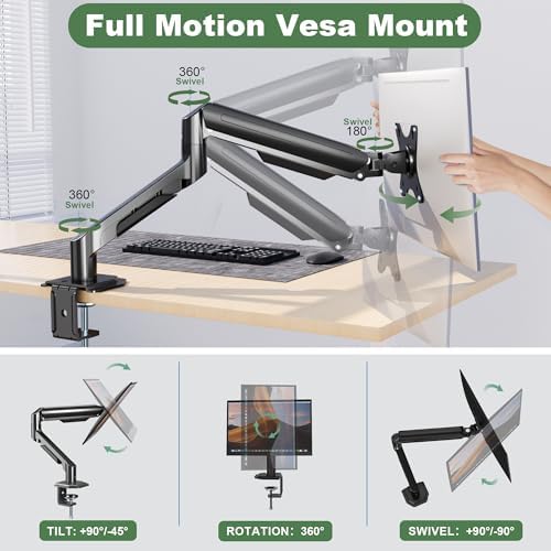 UPGRAVITY Single Monitor Mount Arm for 17" to 32" Computer Screen
