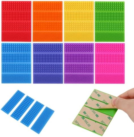 Textured Sensory Stickers – 8 Pack Silicone Fidget Strips for Kids & Adults with ADHD, Autism & Anxiety – Quiet Toys for Desk, Travel & Office – Great for Gifting, Rewards & Fillers
