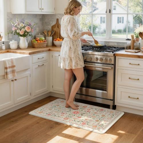 KIMODE Anti Fatigue Mats for Kitchen Floor，Cushioned Kitchen Rugs Non Slip