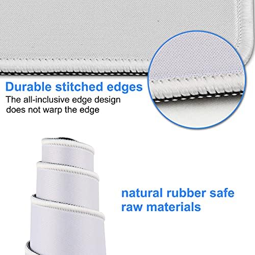 Large Gaming Mouse Pad with Stitched Edges,[27.5x11.8In] Extended Mouse Pad with Non-Slip Natural Rubber Base for Gamer/Desktop/Office/Home (70x30 Greyus)