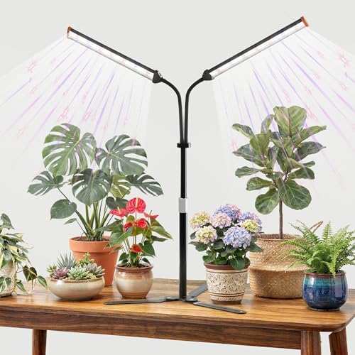 GooingTop Grow Light for Indoor Plants,Height 10-32'' with Dimming & Timer