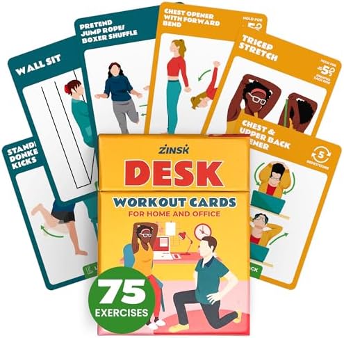 75 Desk Workout Cards - Desk Exercise and Stretching Deck for the Office