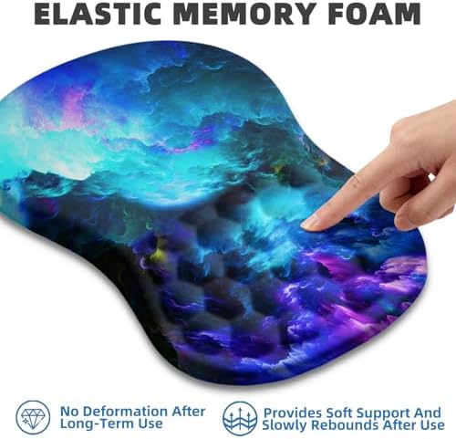Ergonomic Mouse Pad with Wrist Rest, Memory Foam Wrist Support,Massage Bump