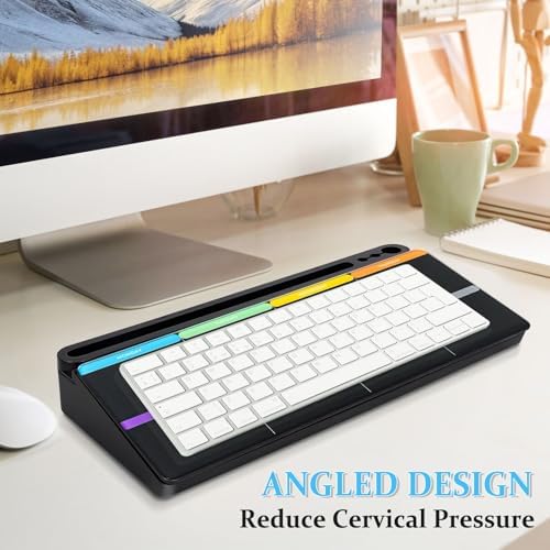 DOLLAR BOSS Glass Desk Whiteboard Calendar Small Dry Erase Board, Black