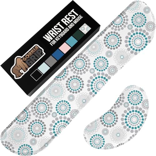 GORILLA GRIP Memory Foam Wrist Rest for Computer Keyboard, 2 Piece Spiral