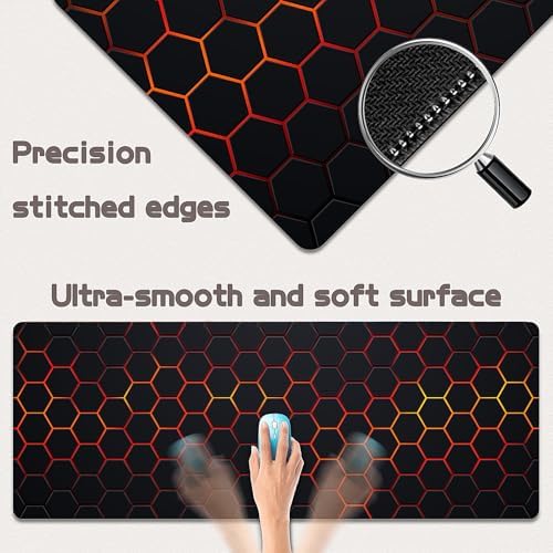 Mouse Pad Gaming - Desk Mat for Keyboard and Mouse - Large Mouse Pads for Desk, Gaming Mousepad with Non-Slip Base, Desks Pad (31.5" X 11.8") for Game, Office and Home