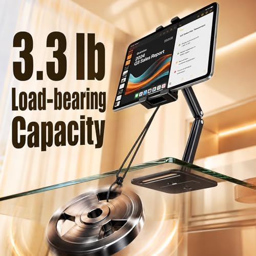 Urmust Dual Arm 15.6" Portable Monitor Stand with 360° Rotating Base B-M