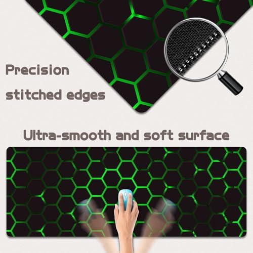 Mouse Pad Gaming - Desk Mat for Keyboard and Mouse - Large Mouse Pads for Desk, Gaming Mousepad with Non-Slip Base, Desks Pad (31.5" X 11.8") for Game, Office and Home