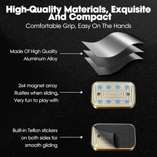 Infinite Fidget Slider, EDC Magnetic Metal Fidget Toys for Adults