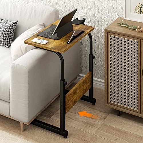 Klvied Adjustable Mobile Laptop Stand, Walnut