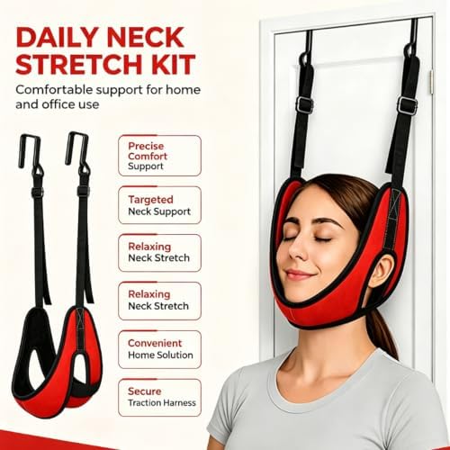 Upgraded Over Door Neck Traction Device, Neck Traction Harness