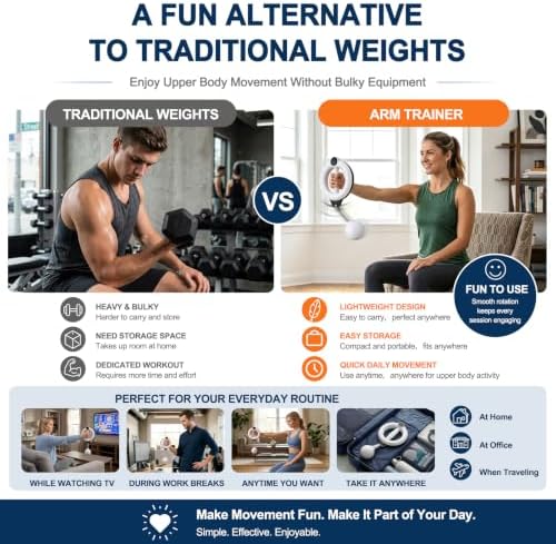 Arm Exerciser for Home Workouts, Quiet Upper Body Fitness Trainer for Arms
