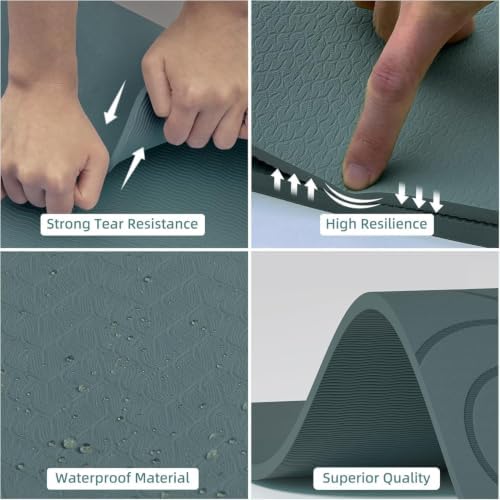 PAIDU Extra Large Yoga Mat, 72"x36" 10MM Thick POE Non Slip Exercise Mat