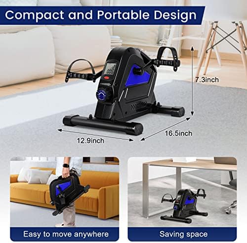 Himaly Under Desk Bike Pedal Exerciser, Mini Magnetic Exercise Bike