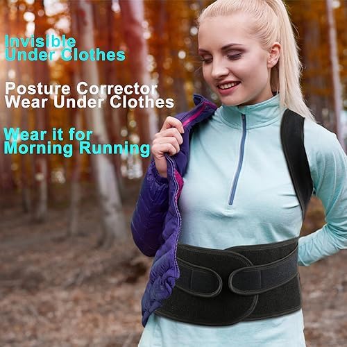 Posture Corrector for Men and Women - Back Brace Full Back Support Straightener for Hunchback - Upper and Lower Lumbar to Relieve,Medium(29-33 Inches)