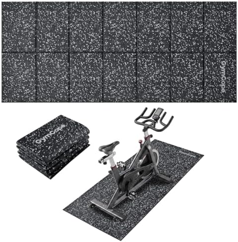 GymCope Foldable Treadmill Mat for Hardwood Floors Carpet, 6mm Exercise Mat