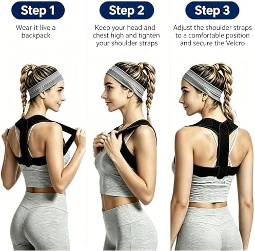 Posture Corrector for Women and Men, Adjustable Upper Back Brace