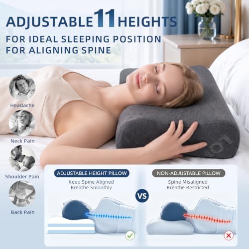 Contour Pillow - Adjustable Softness & Hardness for Ideal Support