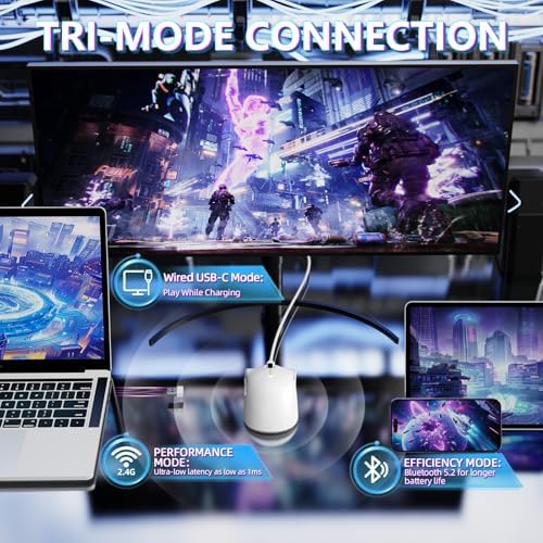 ATTACK SHARK X11 SE Tri Mode Lightweight Wireless Gaming Mouse - White