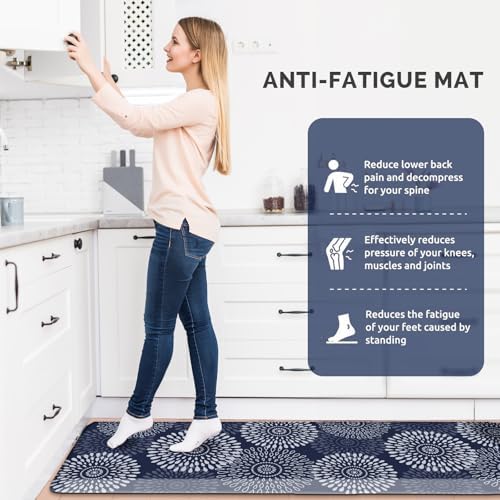 Kitchen Mat Water-Resistant Kitchen Rugs Cushioned Anti-Fatigue Floor Mat