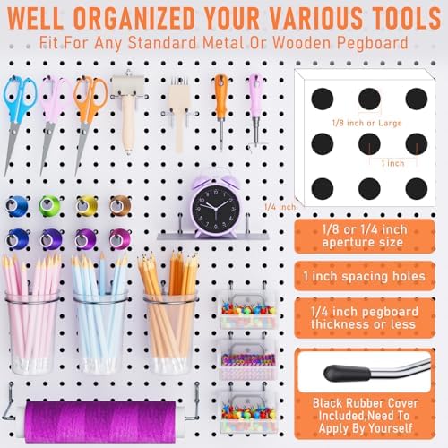 INCLY 30PCS Peg Board Organizer Accessories Kit with Bins, Cups & Baskets