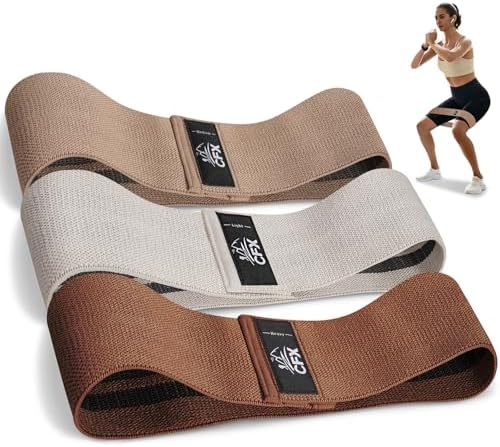 CFX Resistance Bands Set, Exercise Bands with Non-Slip Design for Hips & Glutes, 3 Levels Workout Bands for Women and Men, Booty Bands for Home Fitness, Yoga, Pilates