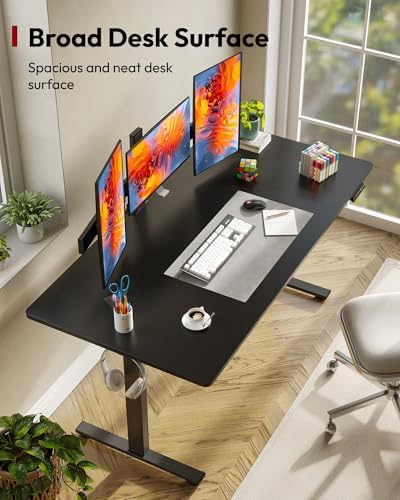 SANODESK 63''x32'' Large Electric Computer Height Adjustable Standing Desk