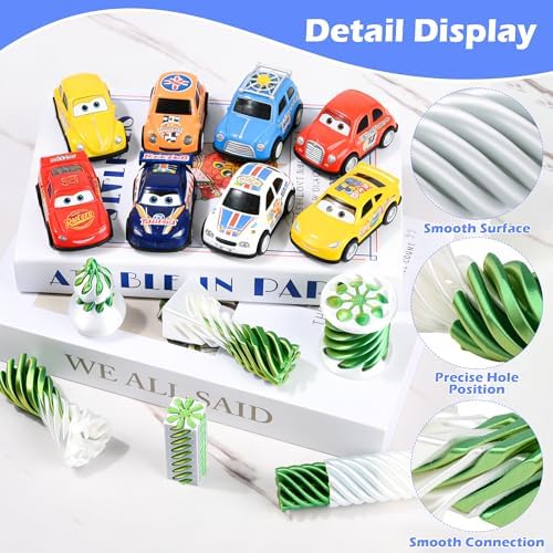6 Pack 3D Printed Spiral Cone Fidget Toys Green Desk Relief Set