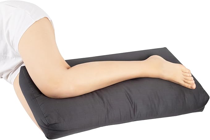 MINUPWELL Knee Pillow for Side Sleepers, 3" Leg Pillow for Side Sleeping, 100% Cotton Fabric Pillow for Between Knees While Sleeping - High Support Alternative for Relieving Leg, Back, and Knee Pain