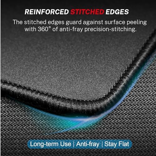 MROCO Essential Gaming Mouse Pad, 40% Expanded Size, 12.6 x 10.8 in, Black