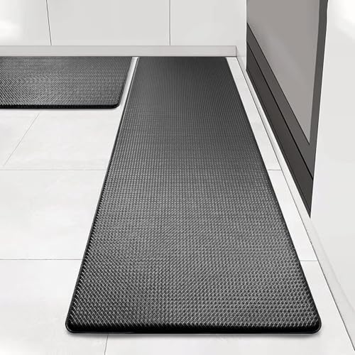 Artnice Kitchen Rugs Set of 2, 0.4inch Non-Slip Kitchen Mats for Floor