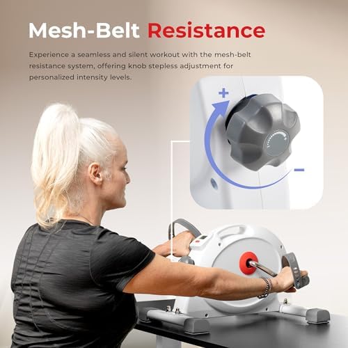 Sunny Health & Fitness Smart Mini Cycle, Under Desk Pedal Arm/Leg Exerciser