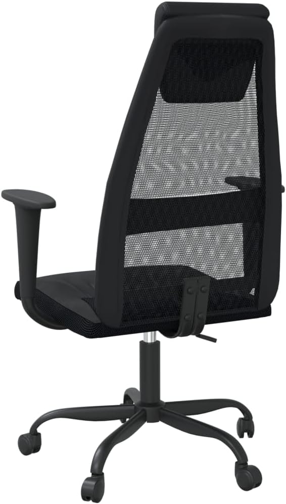 Ergonomic Office Chair, Breathable Mesh Computer Desk Chair with Adjustable Height and Smooth Rolling Wheels, Comfortable Home Office Chair for Work and Study, Black