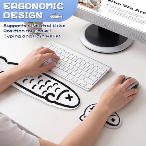 Keyboard Wrist Rest and Mouse Pad Set, Wrist Rest for Keyboard and Mouse