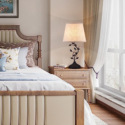 Kakanuo Table Lamp for Living Room, Bedside Lamp for Bedroom, Rustic Lamp