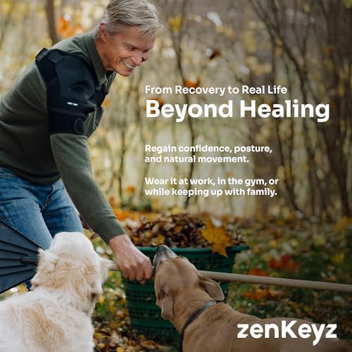 ZENKEYZ Copper Shoulder Brace - L/XL, Chest 35-47in, Adjustable