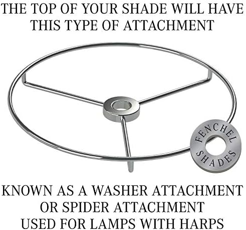 FenchelShades.com Lampshade 6" Top Diameter x 10" Bottom Diameter x 8" Slant Height 6x10x8" with Spider Attachment Diameter 0.4 Inch for Lamps with a Harp (Earth)