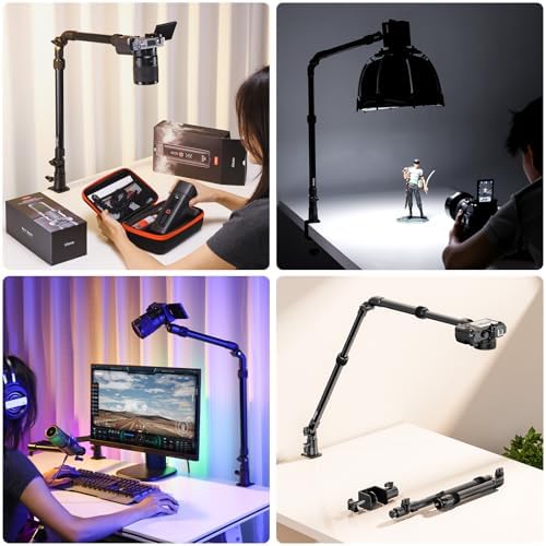 ULANZI ZJ02 Camera Desk Mount Stand Overhead Magic Articulating Arm