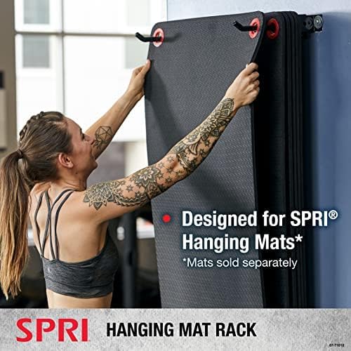 SPRI Hanging Exercise Mats for Gyms, Closed-Cell Foam Yoga & Fitness Mats with Grommets, Thick Workout Mats for Studios & Group Fitness Classes