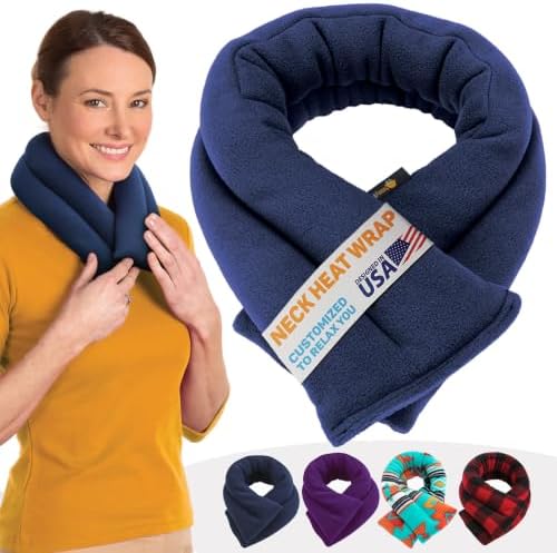 SunnyBay Heating Pad, Neck and Shoulder Wrap, 26 inch, Navy Blue