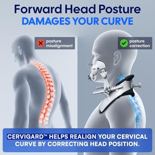 Forward Head Posture Corrector Neck Collar – Cervical Traction Brace for Text Neck, Neck Pain Relief, Spine Alignment, Cervical Lordosis Support, Posture Correction Device (Small/Medium)