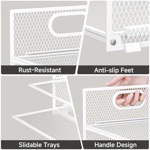 Paper Organizer for Desk with Handle, 6-Tier