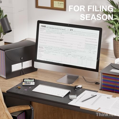 ThinkTex 26 Pockets Expandable File Folders, Accordion File Organizer