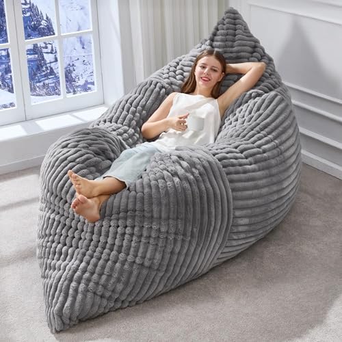 Hobestluk Adult Bean Bag Chair 3 in 1 Convertible Large Bean Bag Sofa