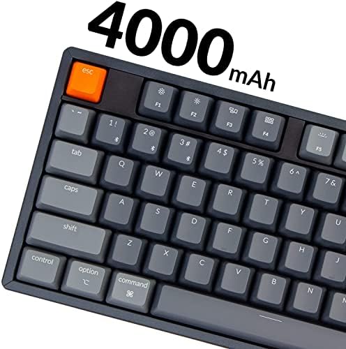 Keychron K10 RGB Full Size Layout Hot-Swappable Mechanical Keyboard for Mac Windows, Multitasking 104-Key Bluetooth Wireless/USB Wired Gaming Keyboard with Keychron Super Red Switch Aluminum Frame