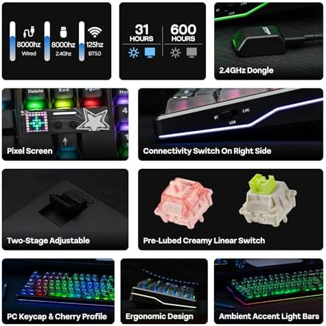 EPOMAKER X Aula F108 PRO V2 Wireless Mechanical Keyboard with Pixel Screen