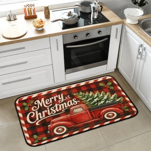Christmas Door Mat Non-Slip Kitchen Rug Entrance Welcome Mat C-3