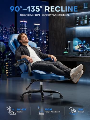 HLDIRECT Gaming Chair with Massager Lumbar Support, 400LBS Weight Capacity