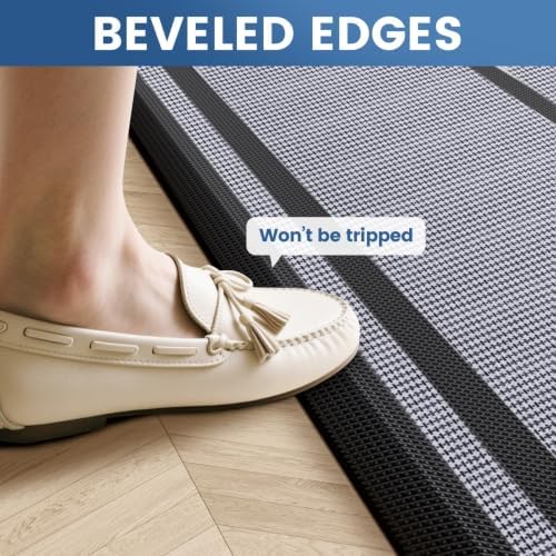 2PCS Kitchen Rugs Cushioned Anti-Fatigue Kitchen Mats Comfort Standing Mat