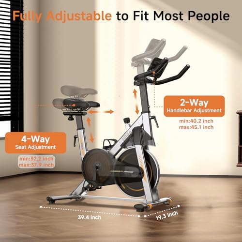 HitGo Office Exercise Bike Desk Chair,330 lbs Heavy Duty Under Desk Bike with 9-Level Height Adjustable Seat 24.4"-33.8",8-Level Resistance & Rolling Wheels,Quiet Fitness Chair for Home Office